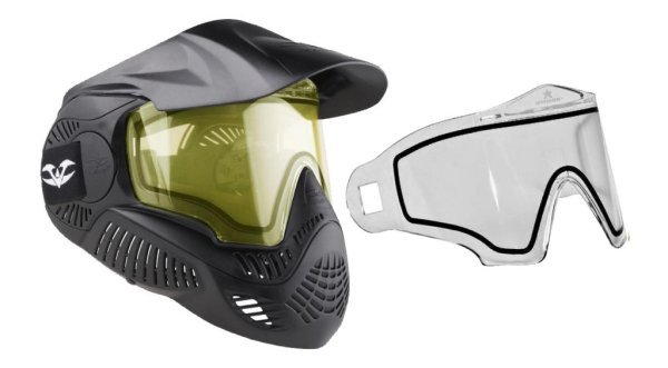 VALKEN FACEMASK MI-3 BLACK WITH THERMAL LENS YELLOW
