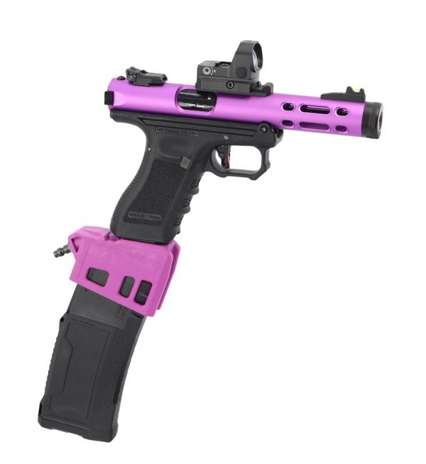 WE GBB GALAXY G SERIES CONVERTE HPA BLOWBACK AIRSOFT PISTOL PURPLE COMBO