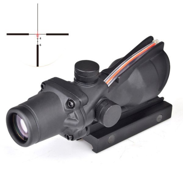 ARMADILLO SIGHT HOLOGRAPHIC WITH RED FIBER TT-1127 BLACK