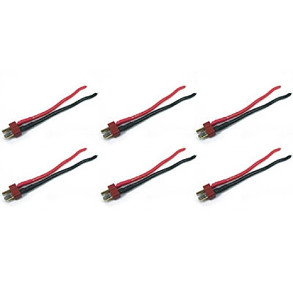 KINGARMS LARGE T-TYPE BATTERY PLUG WITH WIRES 6PCS